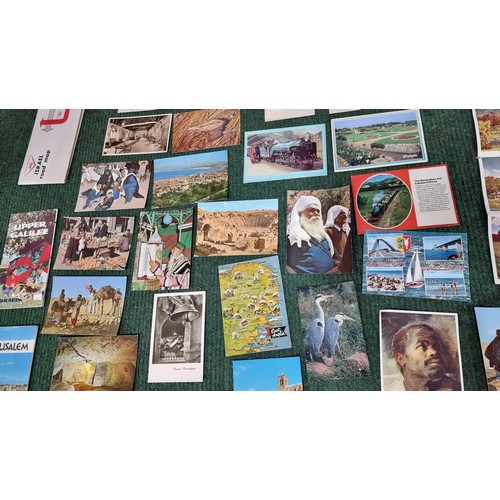 65 - Large quantity of various vintage postcards mostly of Israel also inc interesting ephemera and slide... 