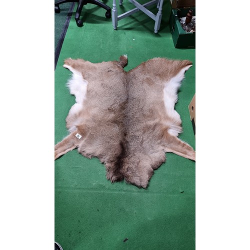 70 - Genuine scandinavian deer skin rug from the natures collection from finland has been exported in com... 