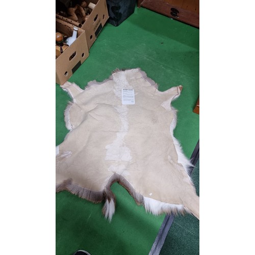 70 - Genuine scandinavian deer skin rug from the natures collection from finland has been exported in com... 