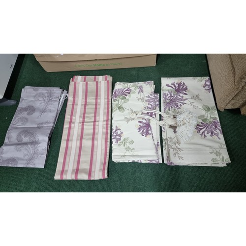 81 - Box containing a quantity of various curtains all in good clean condition