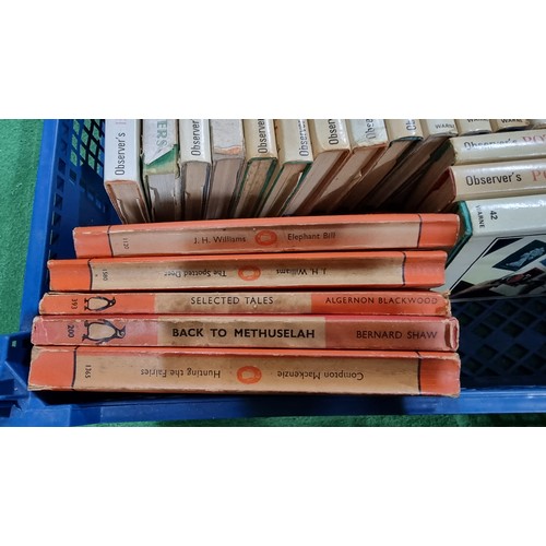 91 - Large quantity of observer books inc, postage stamps pottery and porcelain along with 5x vintage pen... 