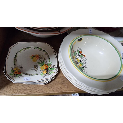 94 - Large quantity of vintage art deco hand painted china etc by various makers Royal Doulton, Alfred Me... 