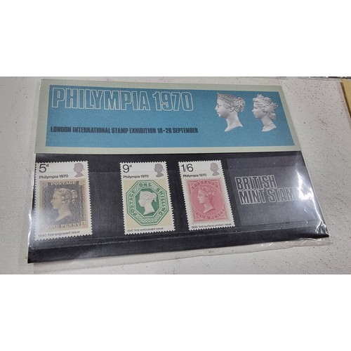 257 - Quantity of mint stamp sets inc The Beatles St Vincent stamps, 4x Royal Mail Millennium stamps Spiri... 