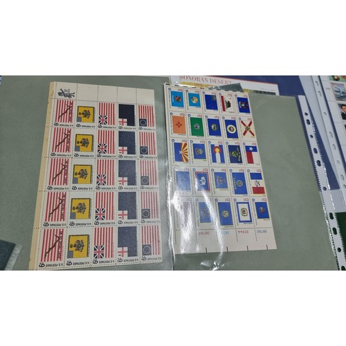 262 - Large quantity of various american mint stamps and stamp blocks inc disney stamps film character sta... 