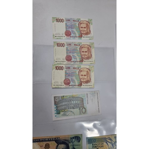 267 - Quantity 14x various European banknotes all in good looked after circulated condition inc Portugal, ... 