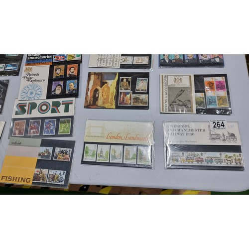 264 - Large collection of 31x various british mint stamp packs all in excellent clean condition