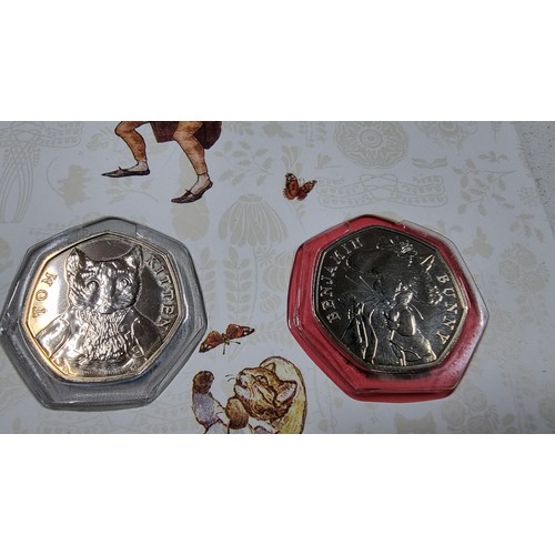 271 - Royal mint coin hunt, Beatrix potter 50p coin collector album, Beatrix potter and her little tails c... 