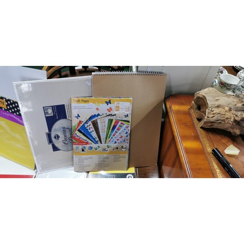 161 - Qty of various artists pads, sketch pads, watercolour artist, A4 coloured paper & card pads, Canvas ... 