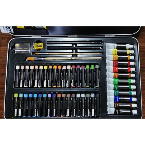 185 - Premium Artists - 90 Piece Ultimate Artists Starter Set complete in metal case in as new condition. ... 