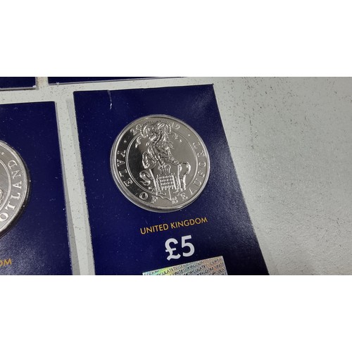 274 - Complete set of 11x The Queens Beasts £5 coin collection with one extra £5 coin very collectable and... 