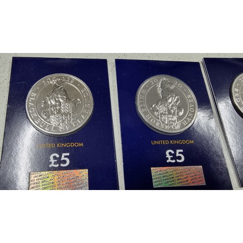 274 - Complete set of 11x The Queens Beasts £5 coin collection with one extra £5 coin very collectable and... 