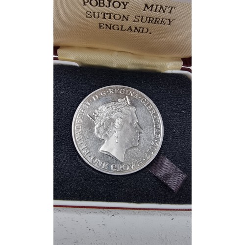 279 - Boxed Pobjoy mint 2017 proof 1 crown coin with a photograph of the marriage of Her Majesty the queen... 