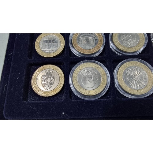 281 - Large collection of 40x collectable £2 and £1 coins inc 20x £1 coins with various designs and 20x £2... 