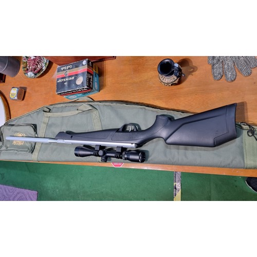 289 - Good quality Crosman Silver fox nitro piston .22 air rifle fitted with an AGS 3-9x40 scope  in as ne... 