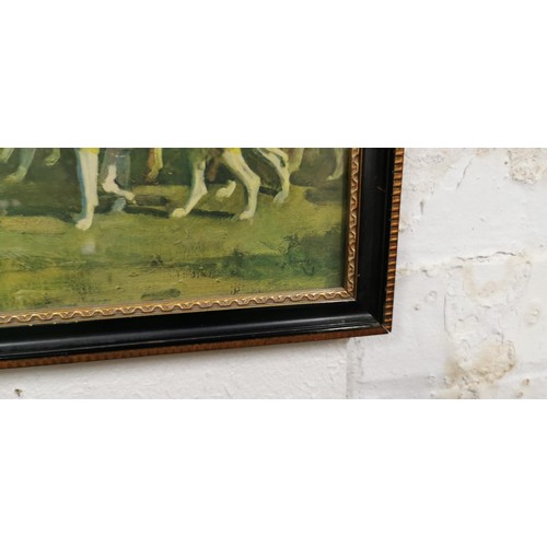 223 - Pair of framed and glazed Sir Alfred Munnings (Stanley Barker) fox hunting prints signed in the bott... 