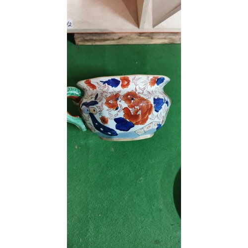 227 - Large hand painted Mason's Ironstone chamber pot with serpent handle along with 2x Wedgwood vintage ... 