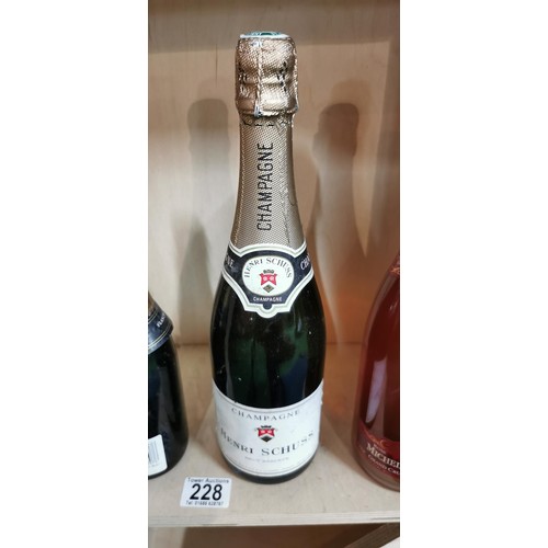 228 - 2x bottles of Champagne inc. Henri Schuss Champagne, Michel Arnould & Fils Rose Champagne 1x is Brut... 