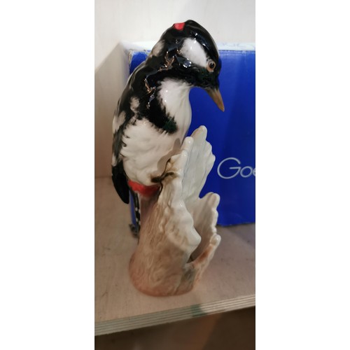 248 - Vintage Goebel Great Spotted Woodpecker figurine with Goebel box in very good condition.