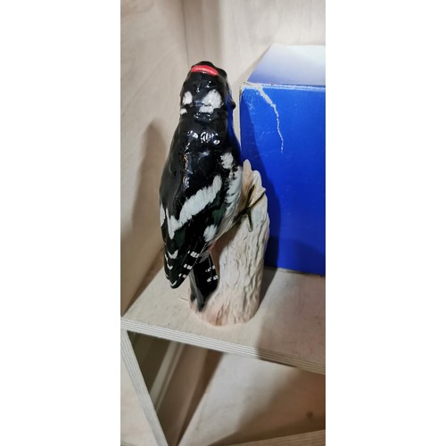 248 - Vintage Goebel Great Spotted Woodpecker figurine with Goebel box in very good condition.