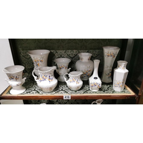 416 - Quantity of 9x piece Aynsley Bone China 