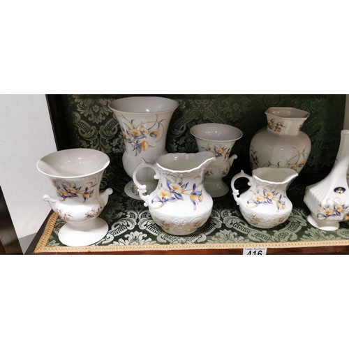 416 - Quantity of 9x piece Aynsley Bone China 