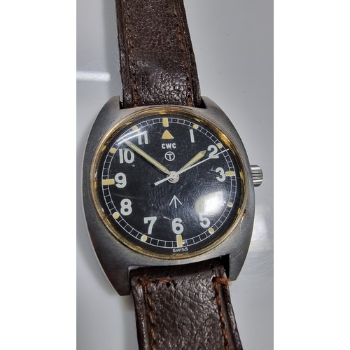 361 - Vintage CWC W10 military mechanical watch 1977 british army issued manual wind in good overall condi... 