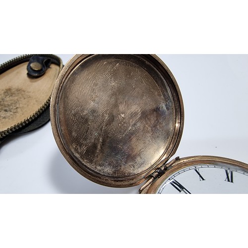 365 - Vintage Elgin USA heavy gold plated full hunter pocket watch with a 20 year guarantee to the case th... 