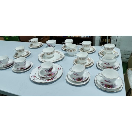 431 - 2x part Bone China tea sets inc Duchess Crestwood and Royal Vale Clematis