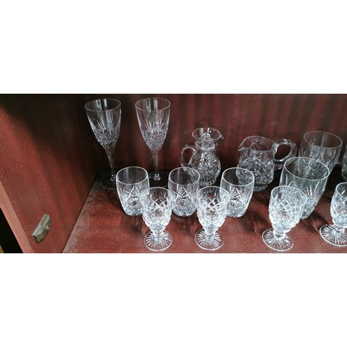 436 - Large quantity of good quality named crystal cut glassware inc Tudor cut crystal, Stuart Crystal etc... 