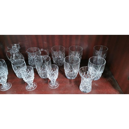 436 - Large quantity of good quality named crystal cut glassware inc Tudor cut crystal, Stuart Crystal etc... 