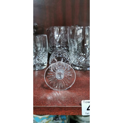 436 - Large quantity of good quality named crystal cut glassware inc Tudor cut crystal, Stuart Crystal etc... 