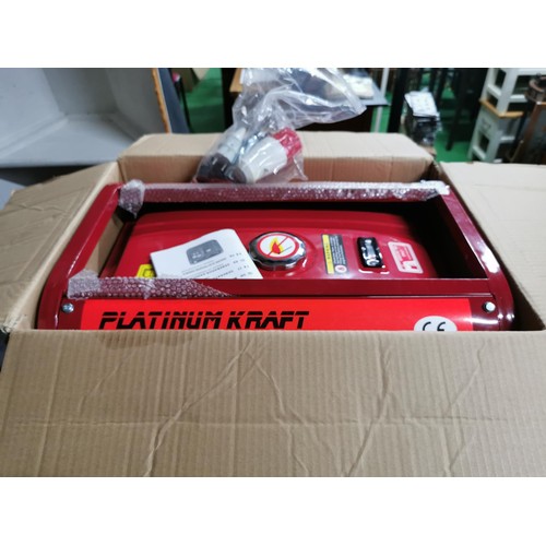 134 - NEW & Boxed Platinum Kraft PK 8500W 220V/380V Professional Petrol Generator.