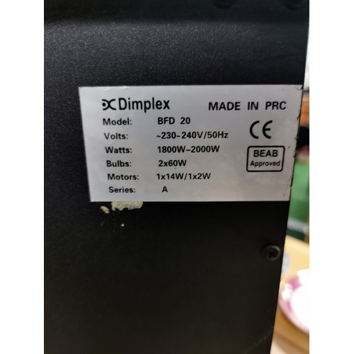 141 - Dimplex Brayford Log Burner Electric Heater BFD20. Measures 54cm height, 44cm width, 29cm depth 240V... 