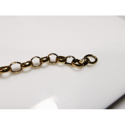 375 - 9ct yellow gold belcher link chain broken sold as scrap along with an 18ct gold filled neck chain in... 