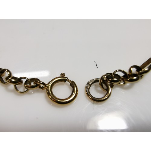 376 - 9ct yellow gold bracelet in excellent clean condition marked 375 and 9k length of 10in weight of 2.6... 