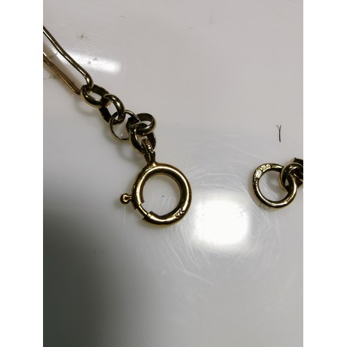 376 - 9ct yellow gold bracelet in excellent clean condition marked 375 and 9k length of 10in weight of 2.6... 