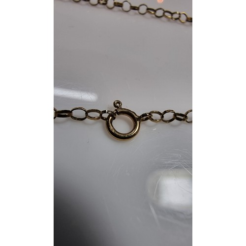 379 - 9ct yellow gold neck chain in excellent clean condition length 16in marked 9k fitted in a new jewell... 