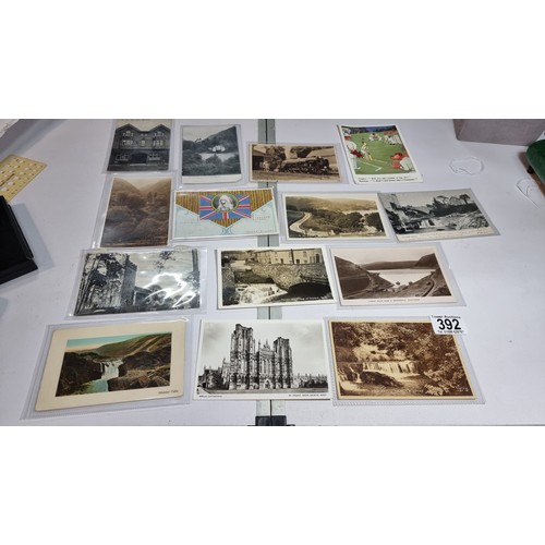 392 - Quantity of vintage and antique postcards mostly of local areas Talybont and Rhayader with some inte... 