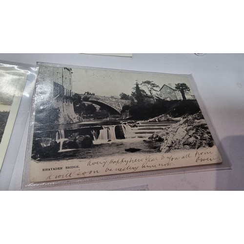 392 - Quantity of vintage and antique postcards mostly of local areas Talybont and Rhayader with some inte... 