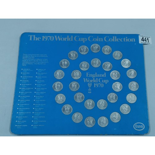 441 - The England World Cup 1970 coin collection, complete.