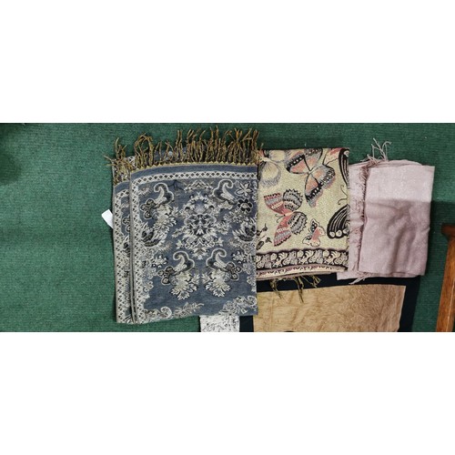 450 - Mixed lot inc very good quality of scarfs in various materials, GHD hair straighteners and miniature... 