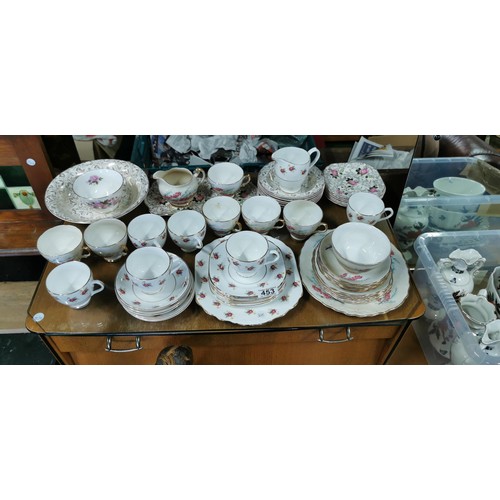 453 - 4x part tea set inc Diamond China, Crown Regent, Victoria & Trentham and Crownford Burslem. Ridgway ... 