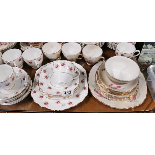 453 - 4x part tea set inc Diamond China, Crown Regent, Victoria & Trentham and Crownford Burslem. Ridgway ... 