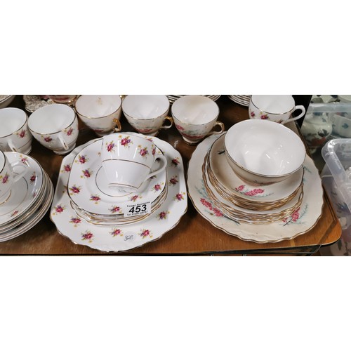 453 - 4x part tea set inc Diamond China, Crown Regent, Victoria & Trentham and Crownford Burslem. Ridgway ... 