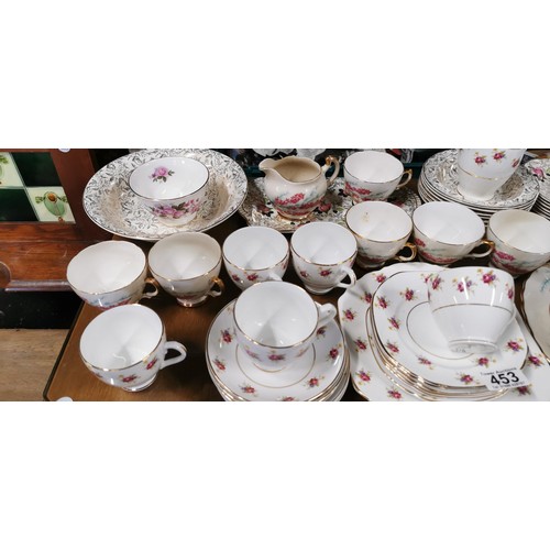 453 - 4x part tea set inc Diamond China, Crown Regent, Victoria & Trentham and Crownford Burslem. Ridgway ... 