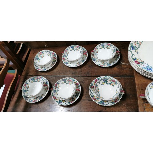 455 - Comprehensive Dinner and tea set inc Royal Cauldon Victoria pattern, Royal Doulton Booths Floradora ... 