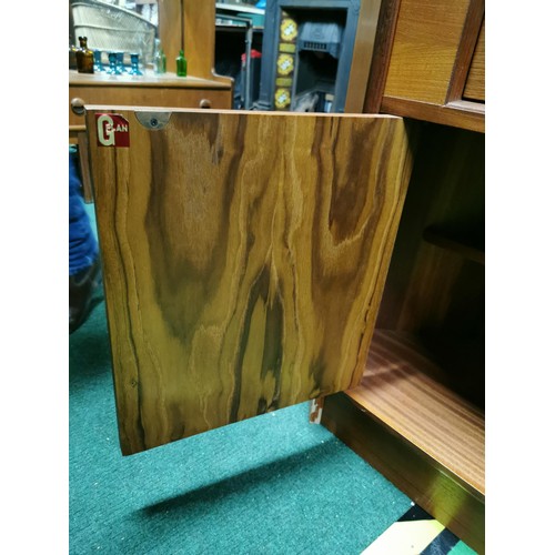 486 - 1960's G-Plan illuminated corner cabinet, three glass shelves with bottom cupboard in great conditio... 