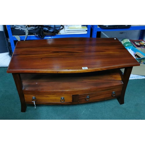 481 - Vintage Mahogany coffee table with 2x drawers on each side in good overall condition with very light... 