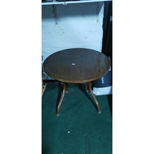 482 - Good quality solid oak pub table on a Bentwood 4 leg base in good overall condition. Height of 76cm ... 