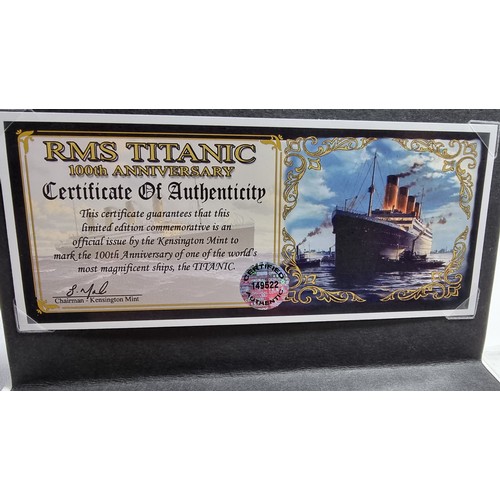 407 - Titanic 100th anniversary limited edition commemorative bank note in mint condition